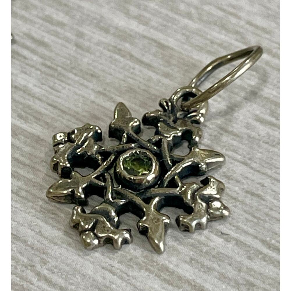Love Heals Peridot AUGUST Birthstone Round White Bronze Charm LH89